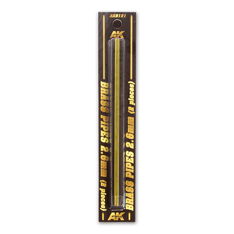AK Interactive - Brass Pipes 2.6mm, 2 Units (AK9121)