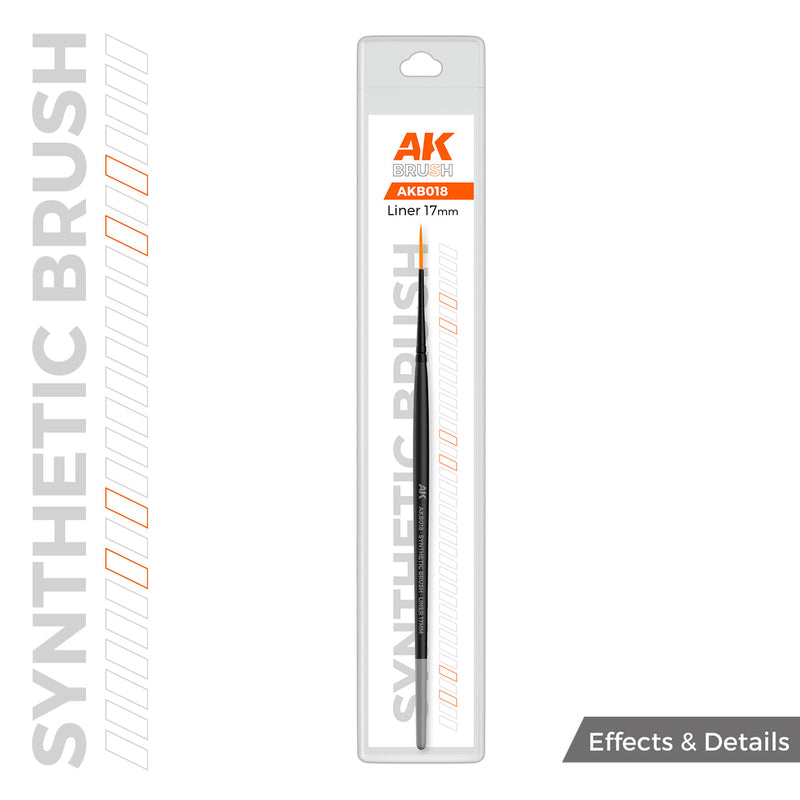 AK Interactive SYNTHETIC BRUSH - LINER 17mm (AKB018)