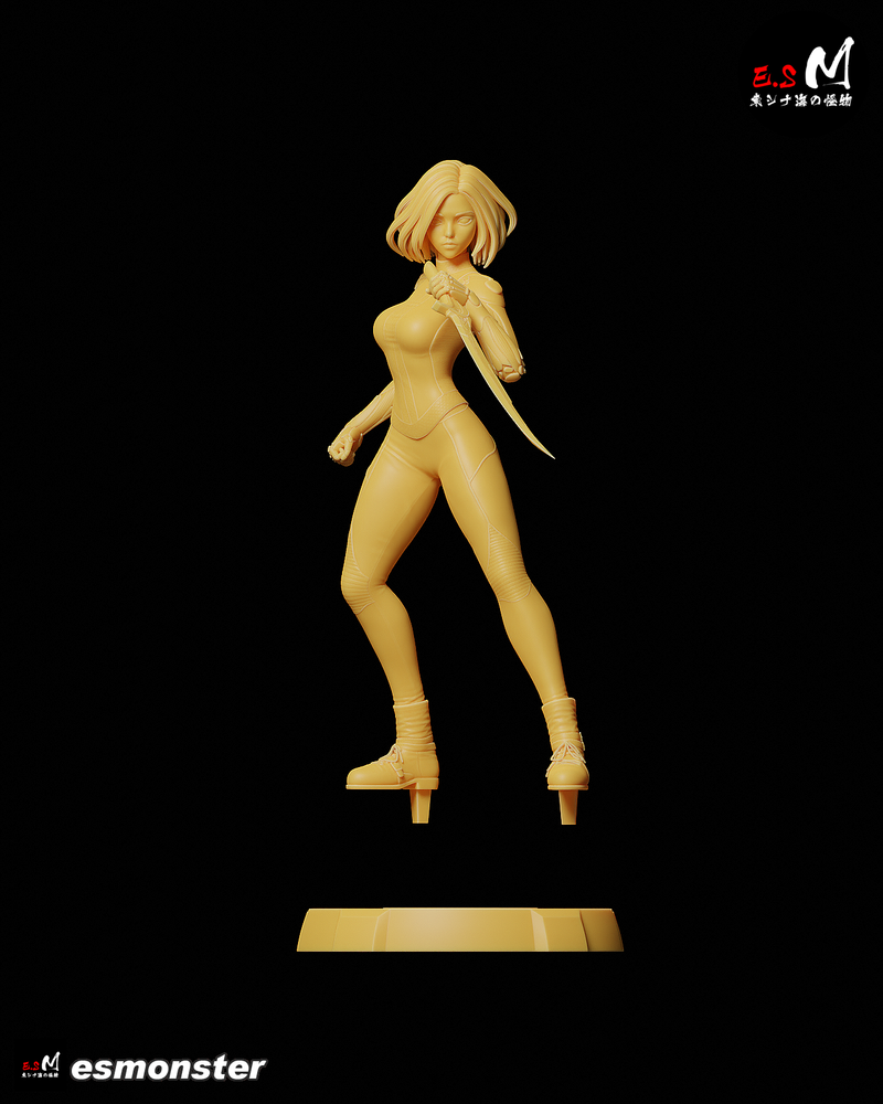 Alita | Pin-Up Statue Fan Art Miniature Unpainted | E.S Monster