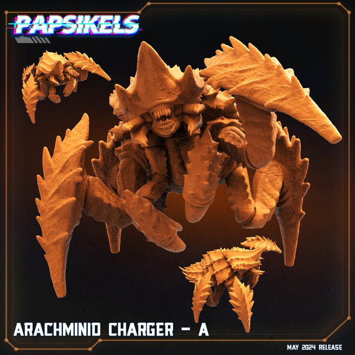 Arachminid Charger Miniatures | Democracy Troopers Bugs and Bots | Sci-Fi Miniature | Papsikels