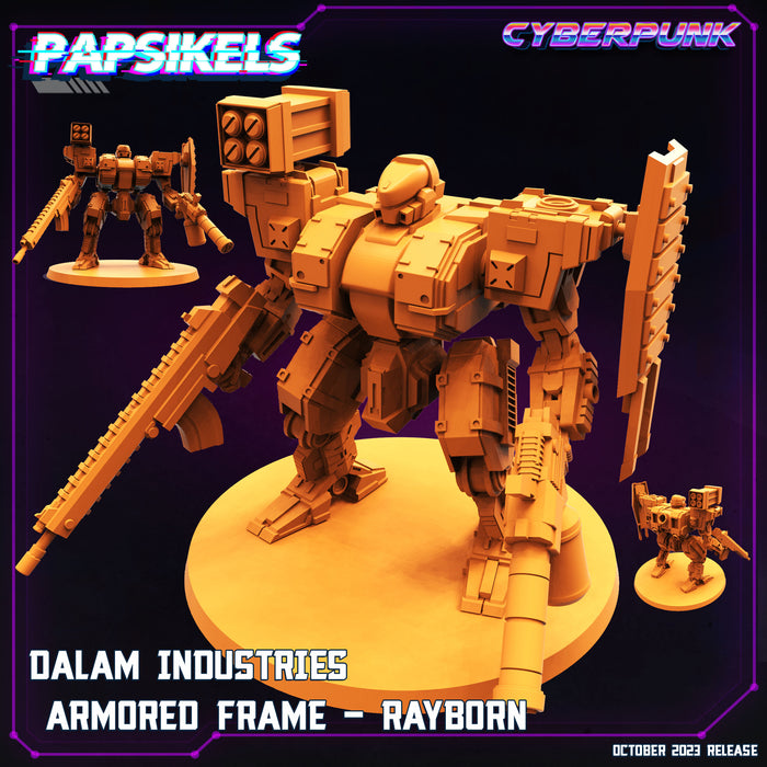 Armoured Frame Rayborn | Cyberpunk | Sci-Fi Miniature | Papsikels