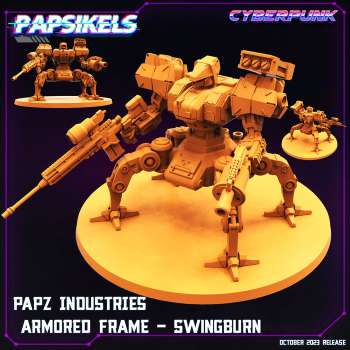 Armoured Frame Swingburn | Cyberpunk | Sci-Fi Miniature | Papsikels