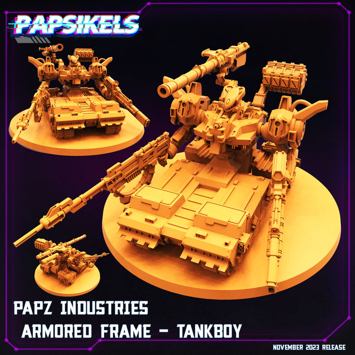 Armoured Frame Tankboy | Cyberpunk | Sci-Fi Miniature | Papsikels