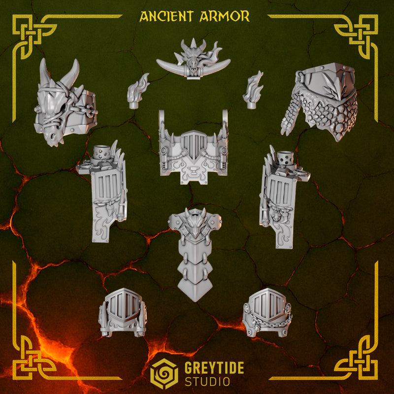 Ancient Armour Upgrade Kit Anvil Wardens Conversion Bits For 28mm 32mm Sci-fi Marines