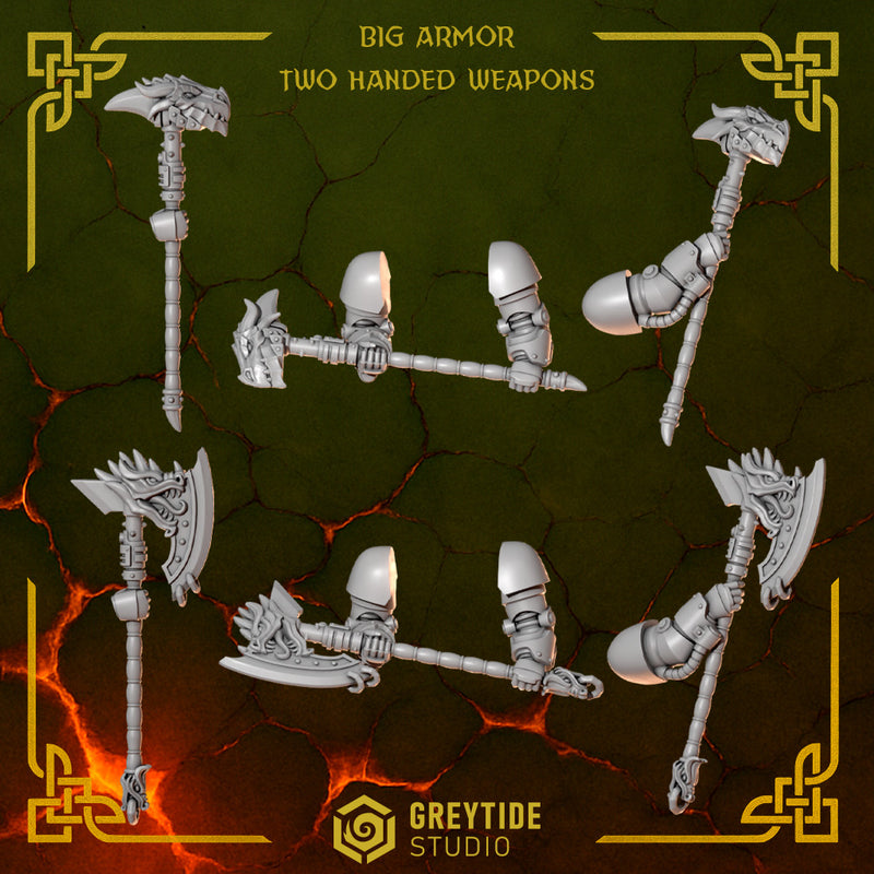Axe & Hammer Big Melee Weapons Anvil Wardens Conversion Bits For 28mm 32mm Sci-fi Space Knights