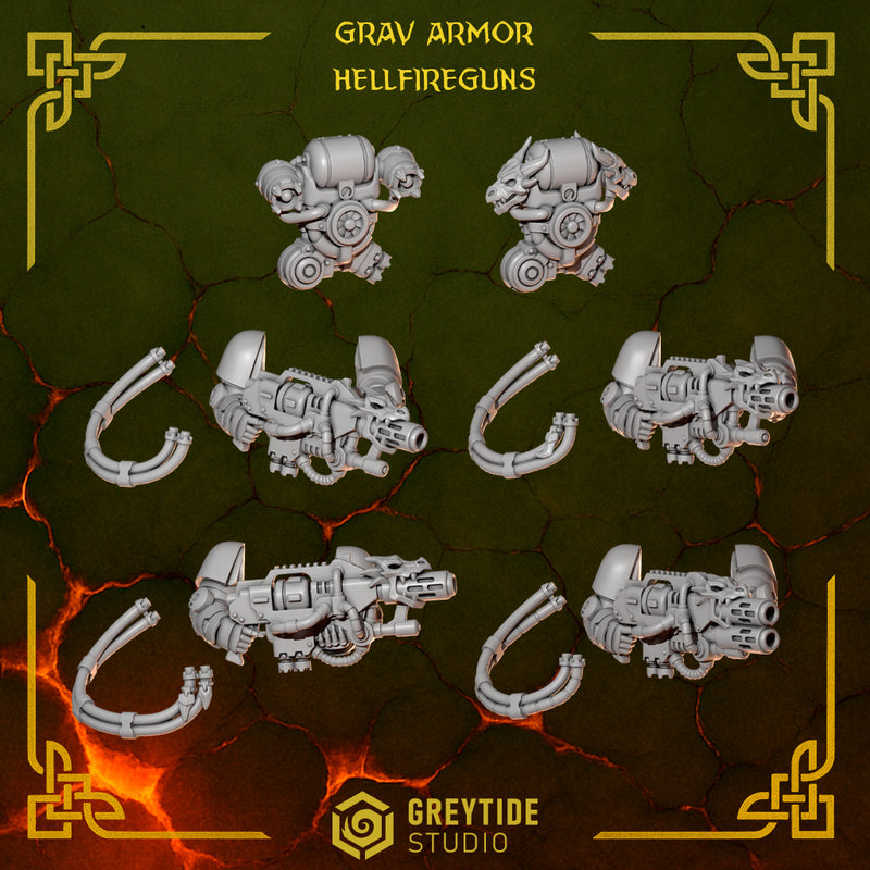Gravity Melting Kit Anvil Wardens Conversion Bits For 28mm 32mm Sci-fi Space Knights
