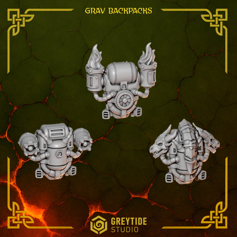 Gravity Backpacks Anvil Wardens Conversion Bits For 28mm 32mm Sci-fi Space Knights
