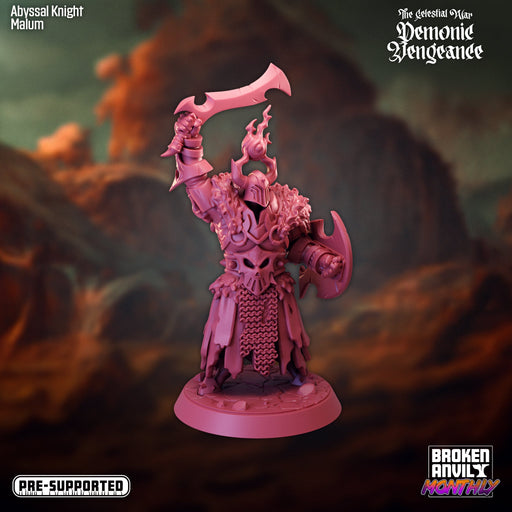 Abyssal Knight Malum | The Celestial War Demonic Vengence | Tabletop RPG Miniature TabletopXtra
