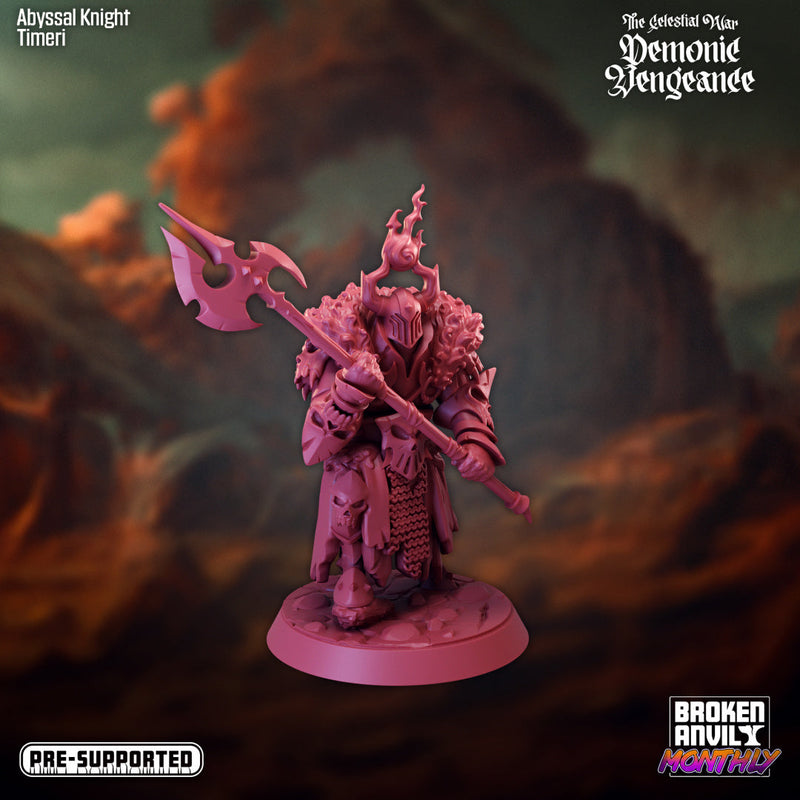 Abyssal Knight Timeri | The Celestial War Demonic Vengence | Tabletop RPG Miniature TabletopXtra