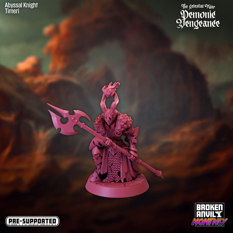 Abyssal Knight Timeria | The Celestial War Demonic Vengence | Tabletop RPG Miniature TabletopXtra