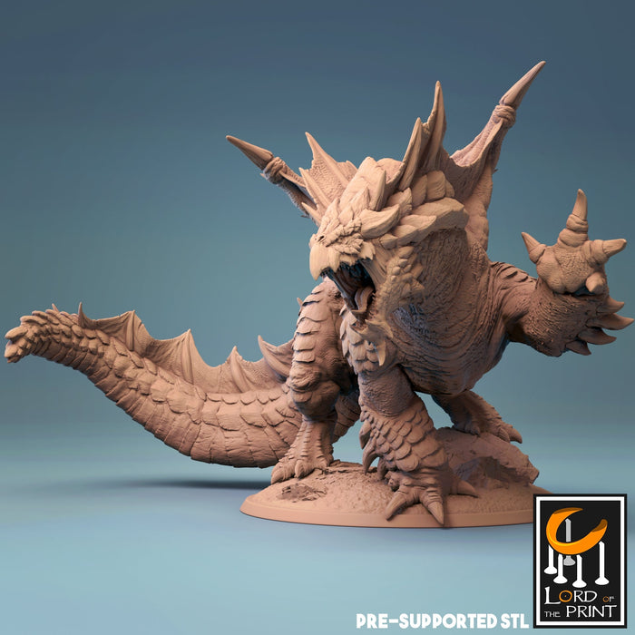 Adult Brown Dragon | One Too Many Pickaxes Towards The Abyss | Fantasy Miniature | Rescale Miniatures TabletopXtra