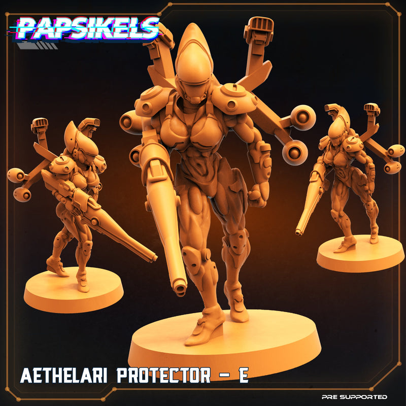 Aethelari Protector Miniatures | Skull Hunters IV Aethelari Awakening | Sci-Fi Miniature | Papsikels TabletopXtra