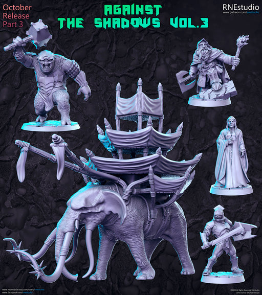 Against the Shadows Vol 3 Miniatures (Full Set) | Fantasy Miniature | RN Estudio TabletopXtra