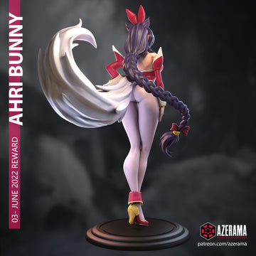 Bunny Ahri | Pin-Up Statue Fan Art Miniature Unpainted | Azerama