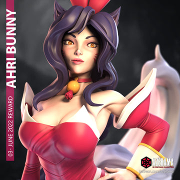 Bunny Ahri | Pin-Up Statue Fan Art Miniature Unpainted | Azerama