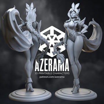 Bunny Ahri | Pin-Up Statue Fan Art Miniature Unpainted | Azerama