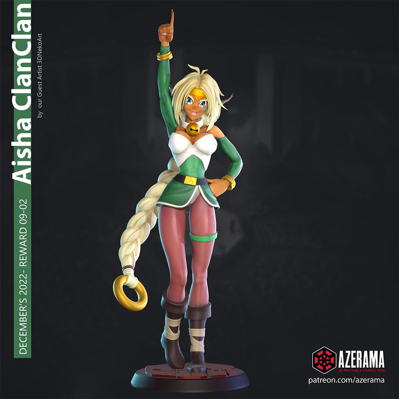 Aisha | Pin-Up Statue Fan Art Miniature Unpainted | Azerama