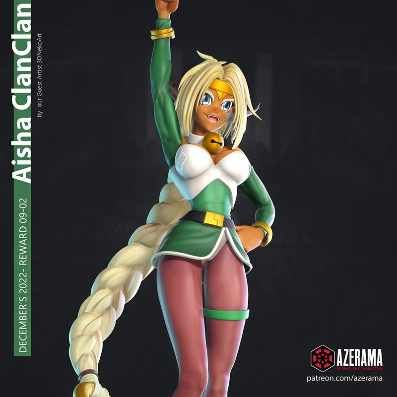 Aisha | Pin-Up Statue Fan Art Miniature Unpainted | Azerama