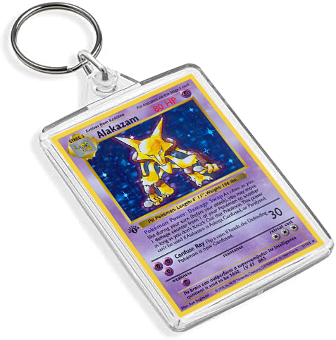 Pokemon TCG Card Art Style Keyring - Base Set
