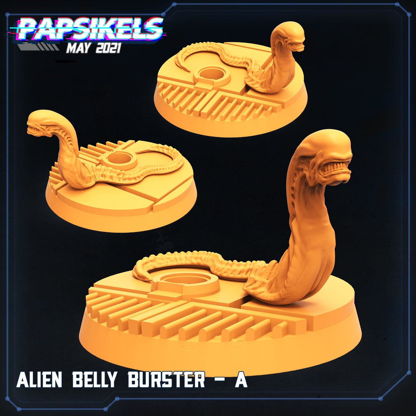 Alien Belly Burster A | Aliens Vs Humans | Sci-Fi Miniature | Papsikels TabletopXtra