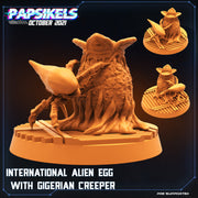 Alien Egg w/ Creeper Miniatures | Aliens Vs Humans IV | Sci-Fi Miniature | Papsikels TabletopXtra