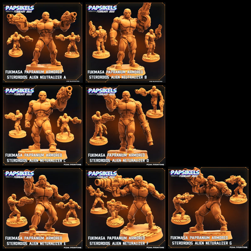 Alien Neutralizer Miniatures | Aliens Vs Skull Hunters | Sci-Fi Miniature | Papsikels TabletopXtra