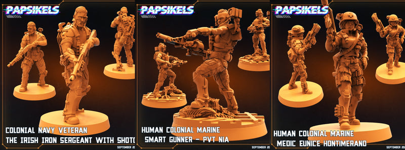 Alien Wars II Miniatures (Full Set) | Sci-Fi Miniature | Papsikels TabletopXtra