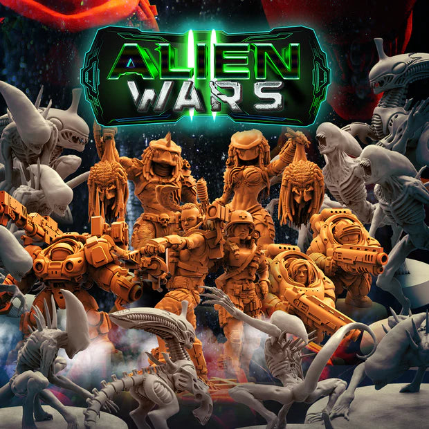 Alien Wars II Miniatures (Full Set) | Sci-Fi Miniature | Papsikels ...