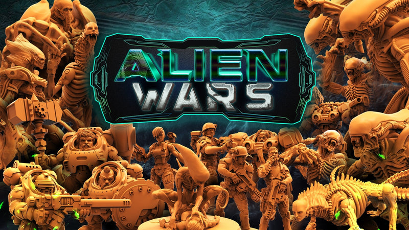 Alien Wars Miniatures (Full Set) | Sci-Fi Miniature | Papsikels TabletopXtra
