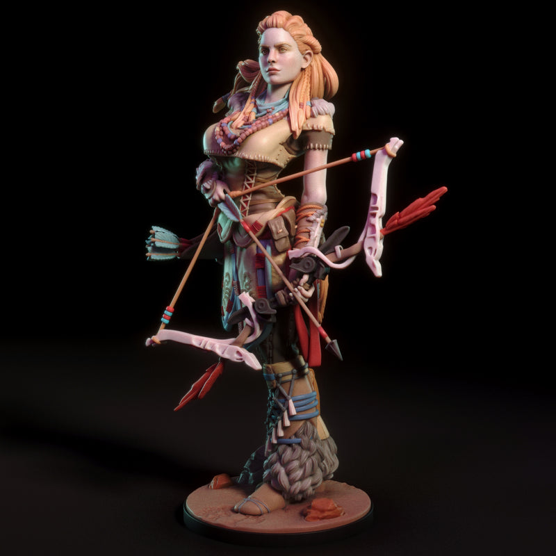 Aloy | Pin-Up Statue Fan Art Miniature Unpainted | Torrida Minis