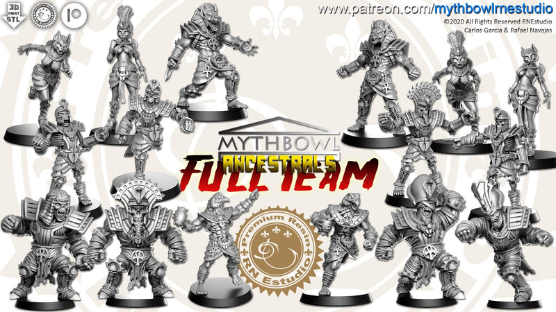Ancestrals Miniatures (Full Team) | Mythbowl | Fantasy Miniature | RN Estudio TabletopXtra