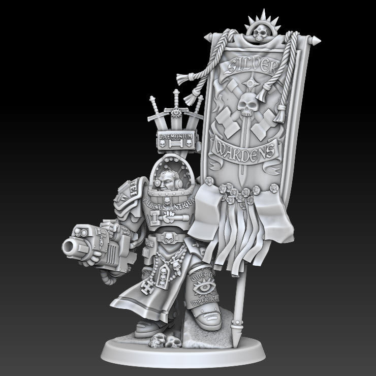 Heavy Exterminatus Squad | Silver Wardens | Sci-Fi Miniature | DMG Minis