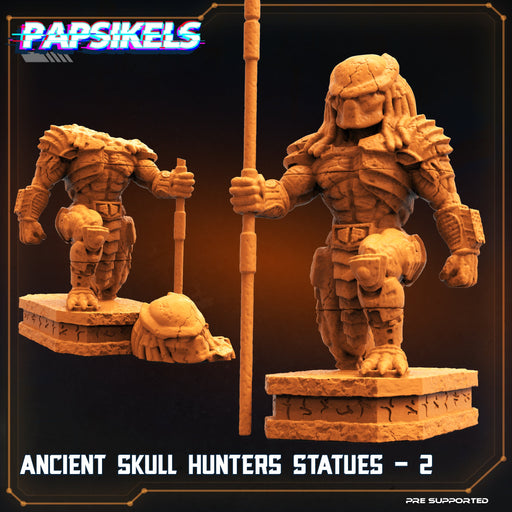 Ancient Skull Hunter Statues | Skull Hunters IV Aethelari Awakening | Sci-Fi Miniature | Papsikels TabletopXtra