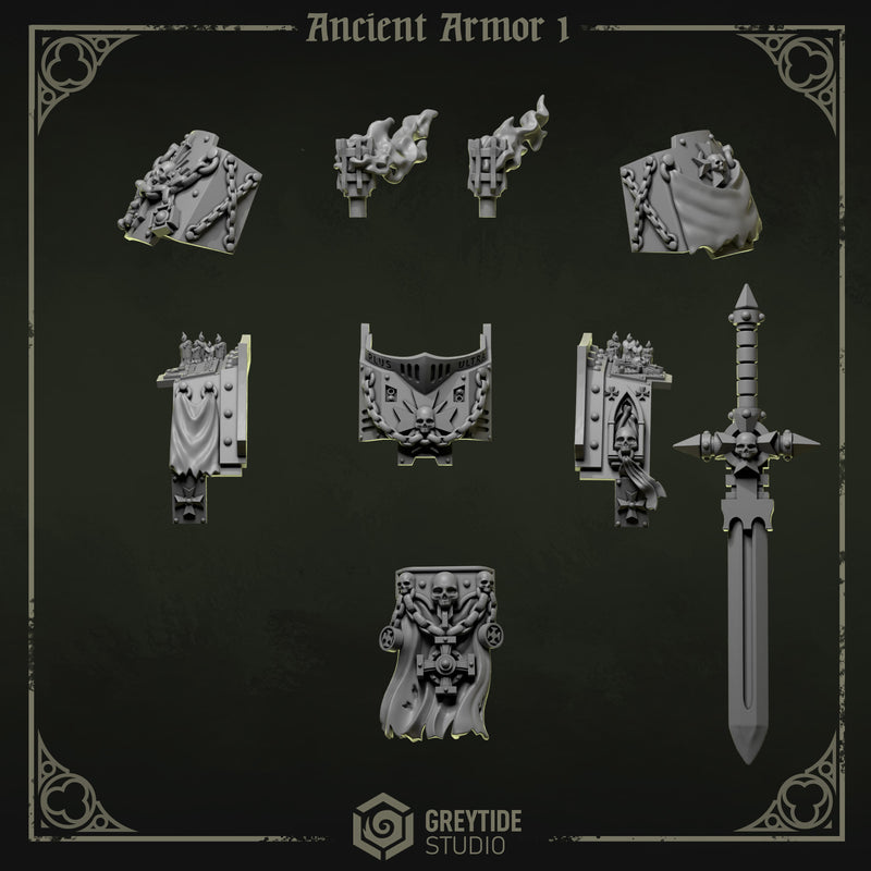 Ancient Armour Upgrade Kit | Eternal Pilgrims | Conversion Bits For 28mm 32mm Sci-fi Marines