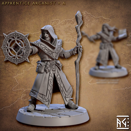Apprentice Arcanist A | Arcanist Guild | Fantasy D&D Miniature | Artisan Guild TabletopXtra