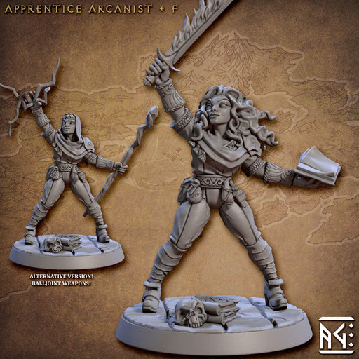 Apprentice Arcanist F (Alt) | Arcanist Guild | Fantasy D&D Miniature | Artisan Guild TabletopXtra
