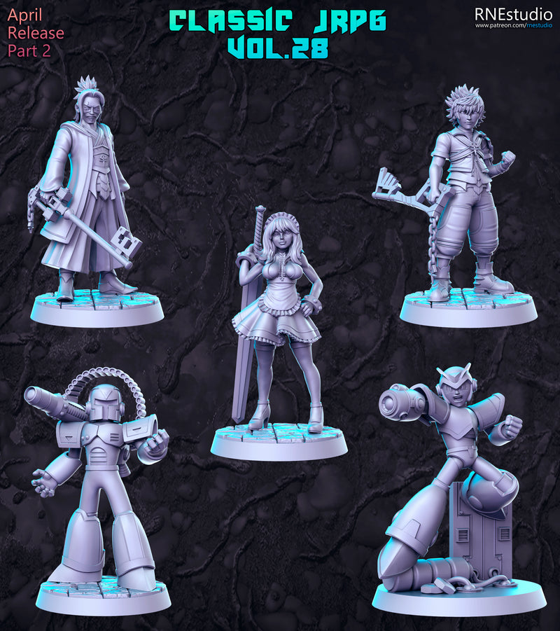 Classic JRPG Vol 28 Miniatures | Fantasy Miniature | RN Estudio