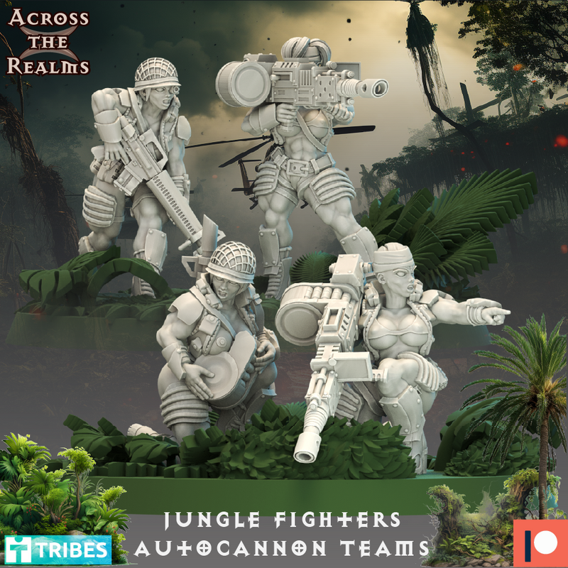 Autocannon Weapon Teams Miniatures | Jungle Fighters