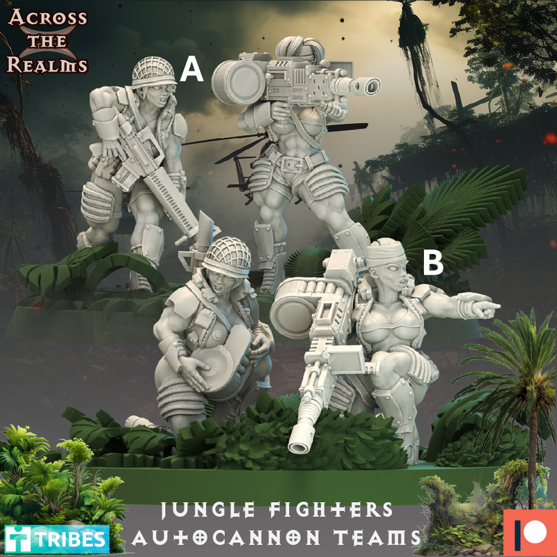 Autocannon Weapon Teams Miniatures | Jungle Fighters