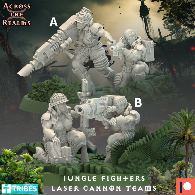 Laser Cannon Weapon Teams Miniatures | Jungle Fighters