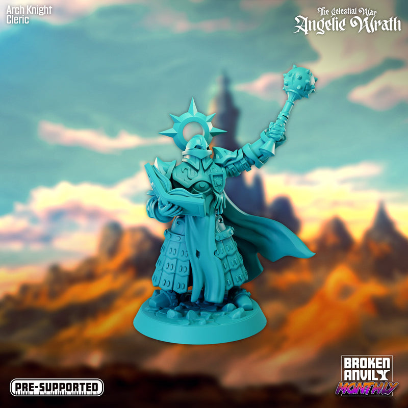 Arch Knight Cleric | The Celestial War Angelic Wrath | Tabletop RPG Miniature TabletopXtra