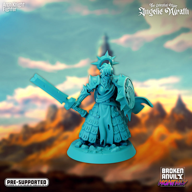 Arch Knight Fighter | The Celestial War Angelic Wrath | Tabletop RPG Miniature TabletopXtra