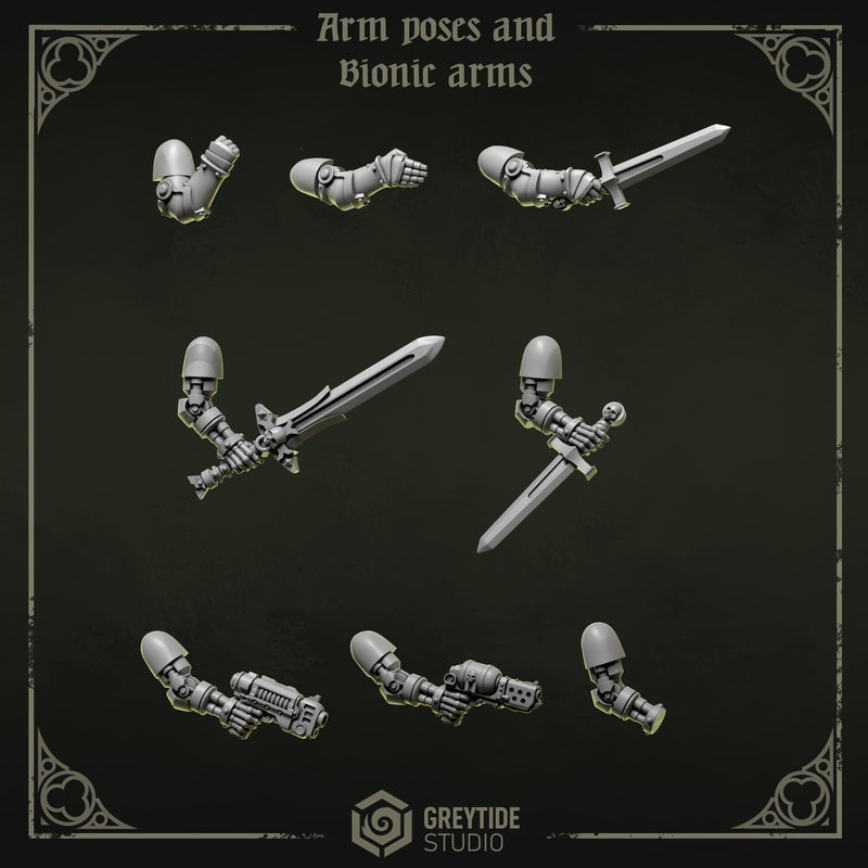 Bionic Arms Pack | Eternal Pilgrims | Conversion Bits For 28mm 32mm Sci-fi Marines