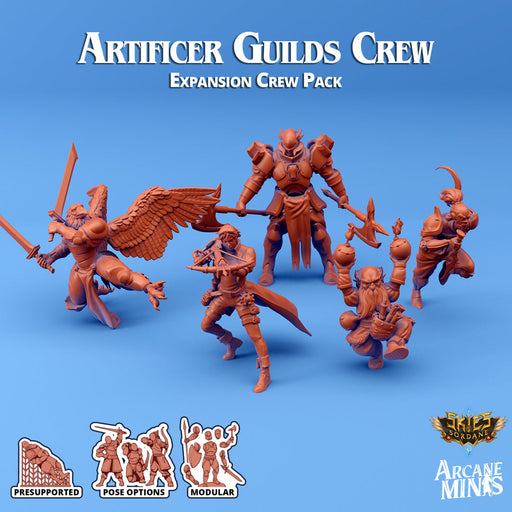 Artificer Guilds Crew (Expansion) | Skies of Sordane | Fantasy Miniature | Arcane Minis TabletopXtra