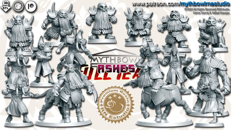 Ashes Miniatures (Full Team) | Mythbowl | Fantasy Miniature | RN Estudio TabletopXtra