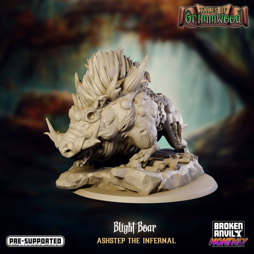 Ashstep the Infernal Blight Boar | Tales of Grimmwood | Tabletop RPG Miniature TabletopXtra