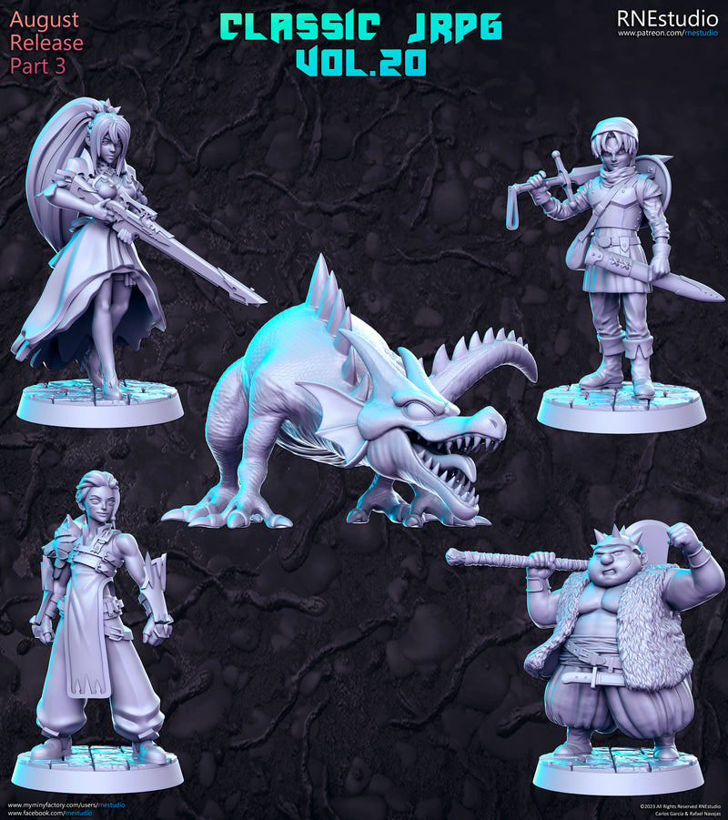 Classic JRPG Vol 20 Miniatures (Full Set) | Fantasy Miniature | RN Estudio