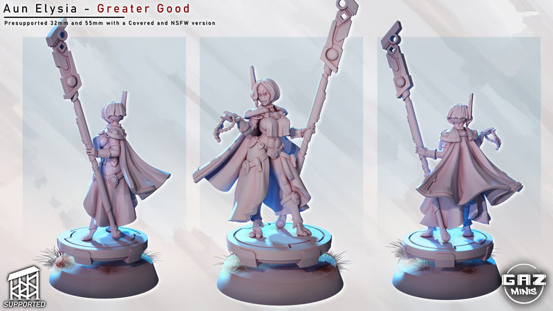 Aun Elysia of the Greater Good | Fantasy Pin-Up | Gaz Minis | [Multi-Listing]