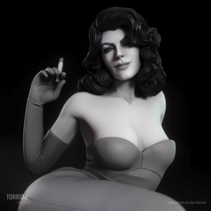 Ava | Pin-Up Statue Fan Art Miniature Unpainted | Torrida Minis