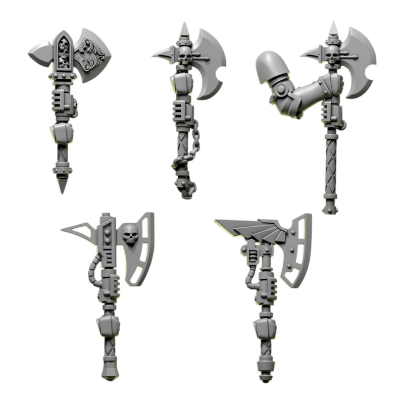 Axes | Eternal Pilgrims | Conversion Bits For 28mm 32mm Sci-fi Marines
